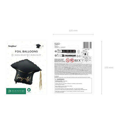 Globo Foil Gorro "Congrats!" 60x55 cm – Graduación - Narosa Sweet Party Barcelona