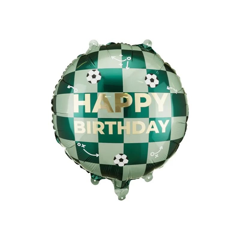 Globo Foil Happy Birthday con Pelotas 35x35 cm – Apto para Aire o Helio - NAROSA SWEET PARTY