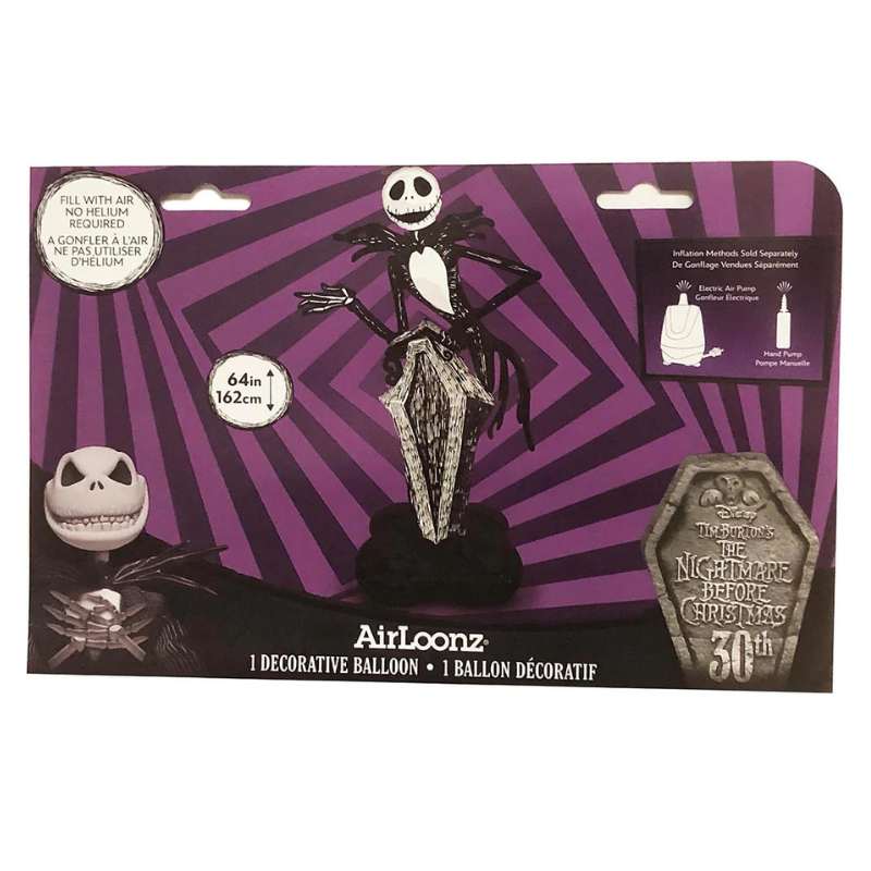 Globo Foil Jack Skellington 162 cm – Solo Aire - NAROSA SWEET PARTY