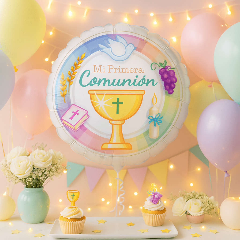 Globo Foil “Mi Primera Comunión Elements” – 45 cm Multicolor - NAROSA SWEET PARTY