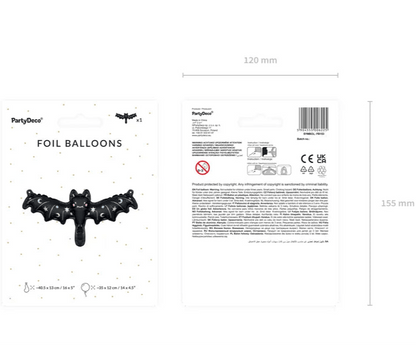 Globo Foil Murciélago Holográfico – 35×12 cm. No apto helio - NAROSA SWEET PARTY