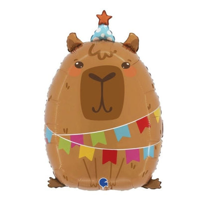 Globo foil “Party Capybara” 71 cm – Apto aire y helio - NAROSA SWEET PARTY