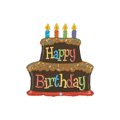 Globo Foil Pastel de Chocolate Cumpleaños 62 x 69 cm – Apto Aire o Helio - Narosa Sweet Party Barcelona