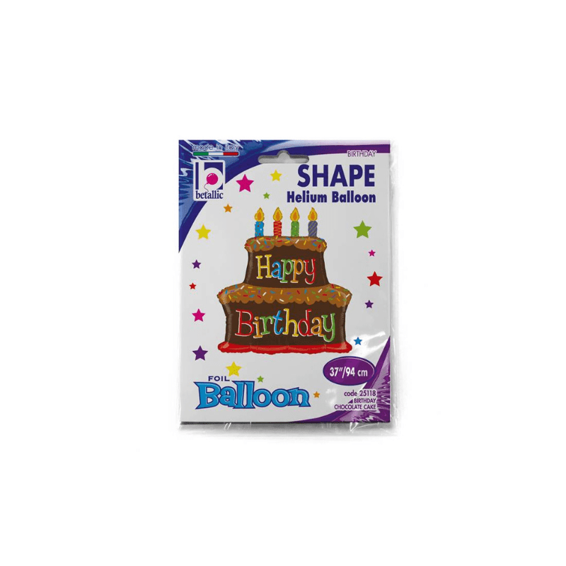 Globo Foil Pastel de Chocolate Cumpleaños 62 x 69 cm – Apto Aire o Helio - NAROSA SWEET PARTY