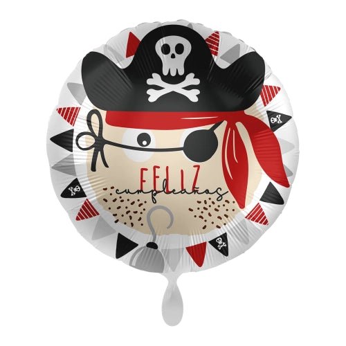 Globo Foil Pirata – Feliz Cumpleaños Infantil 45 cm - NAROSA SWEET PARTY