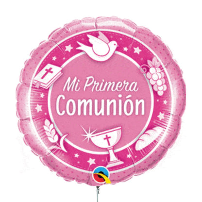 Globo Foil Rosado “Primera Comunión” – 45 cm - NAROSA SWEET PARTY