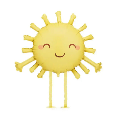 Globo Foil Sol con Patitas 77x62 cm – Amarillo - Narosa Sweet Party Barcelona