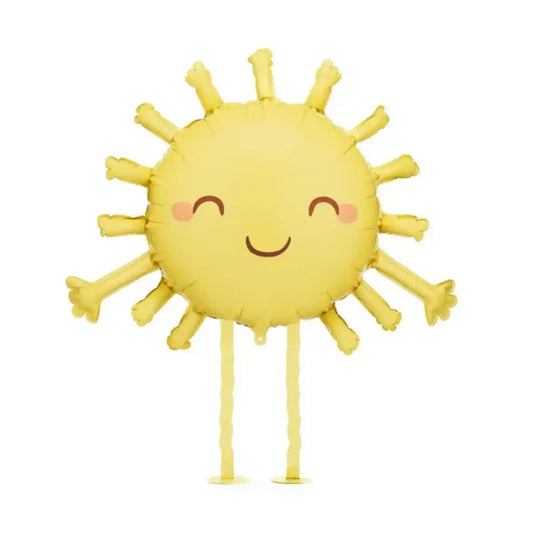 Globo Foil Sol con Patitas 77x62 cm – Amarillo - Narosa Sweet Party Barcelona