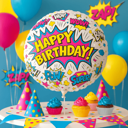 Globo Foil Superhéroe – Cumpleaños 45 cm - NAROSA SWEET PARTY