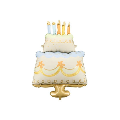 Globo Foil Tarta de Cumpleaños 55x75 cm – Colores Surtidos - NAROSA SWEET PARTY