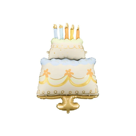 Globo Foil Tarta de Cumpleaños 55x75 cm – Colores Surtidos - NAROSA SWEET PARTY