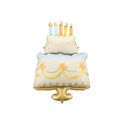 Globo Foil Tarta de Cumpleaños 55x75 cm – Colores Surtidos - NAROSA SWEET PARTY