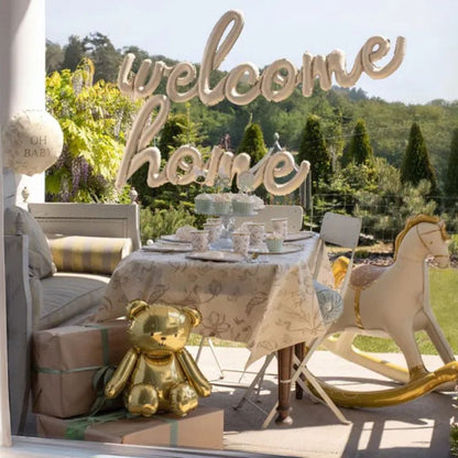 Globo Foil Welcome Home Cappuccino Satinado 258x55 cm – Aire - NAROSA SWEET PARTY