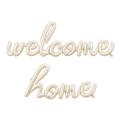 Globo Foil Welcome Home Cappuccino Satinado 258x55 cm – Aire - NAROSA SWEET PARTY