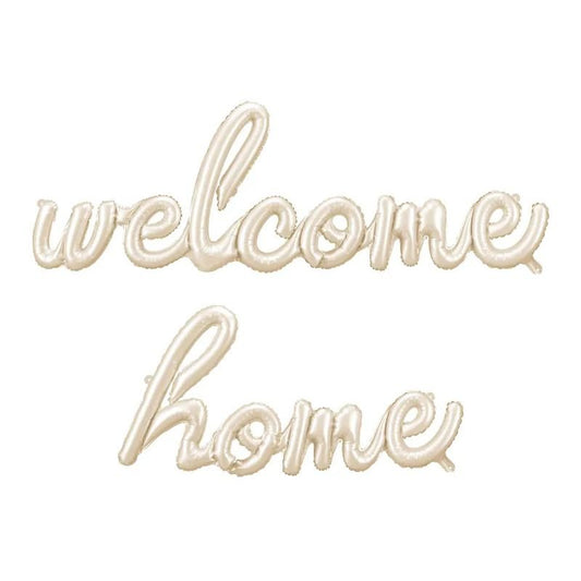 Globo Foil Welcome Home Cappuccino Satinado 258x55 cm – Aire - NAROSA SWEET PARTY