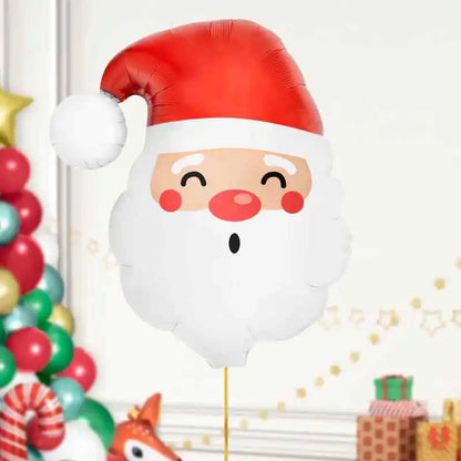 Globo Foil XXL Navidad Cabeza de Papá Noel 87 x 85 cm – Apto para Helio - NAROSA SWEET PARTY
