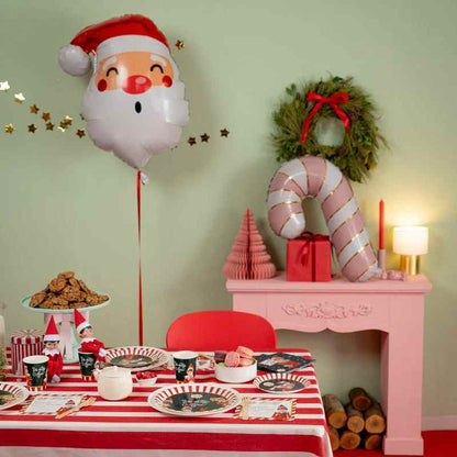 Globo Foil XXL Navidad Cabeza de Papá Noel 87 x 85 cm – Apto para Helio - NAROSA SWEET PARTY