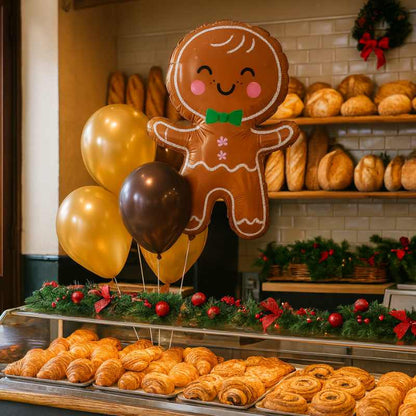 Globo Galleta Muñeco de Jengibre 55×78 cm - Apto Aire o Helio - NAROSA SWEET PARTY