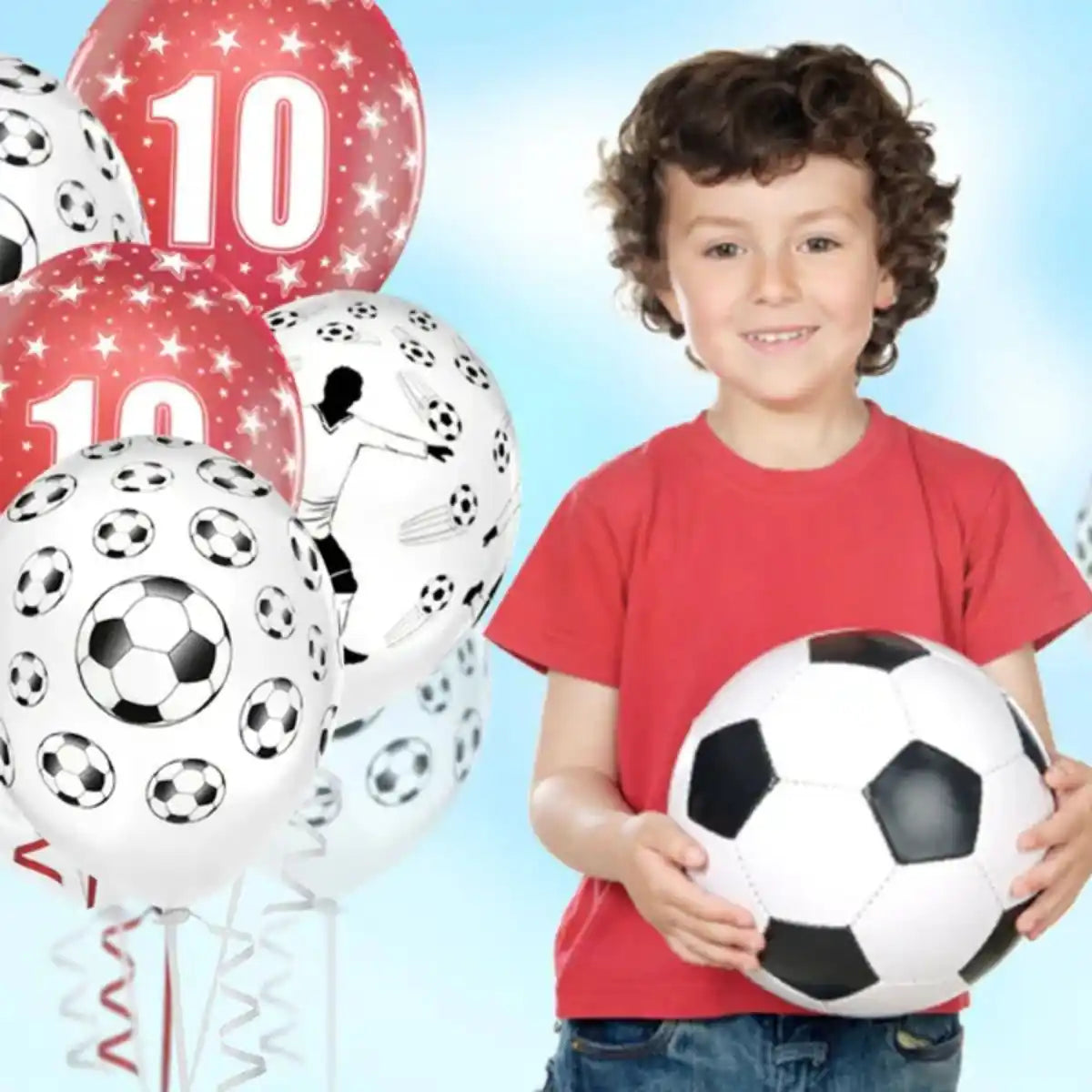 Globos 30 cm Futbolista y Balones – Blanco Pastel - NAROSA SWEET PARTY