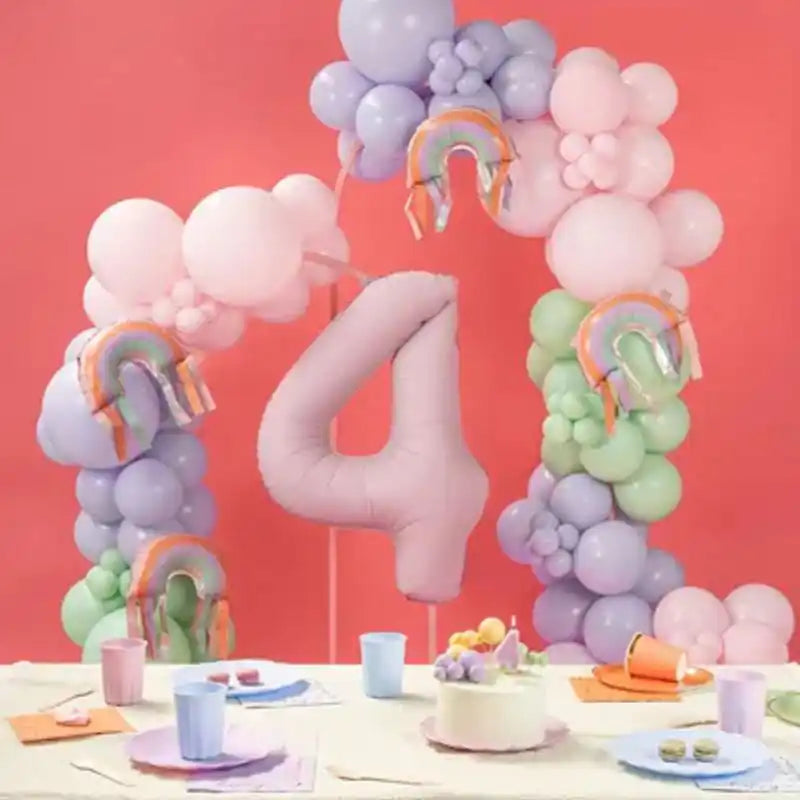 Globos Foil Arcoíris con Flecos 33x31,5 cm (Pack 3 uds) – Solo Aire - NAROSA SWEET PARTY