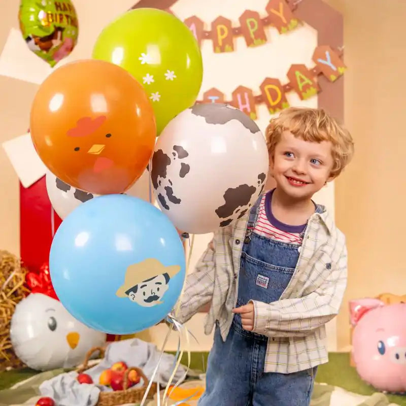 Globos Látex Granja 30 cm – Pack 6 uds - NAROSA SWEET PARTY