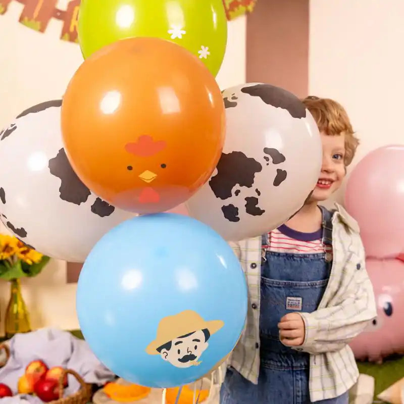 Globos Látex Granja 30 cm – Pack 6 uds - NAROSA SWEET PARTY