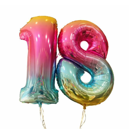 Globos Número Helio 72 cm – Bouquet Simple Metalizado - NAROSA SWEET PARTY