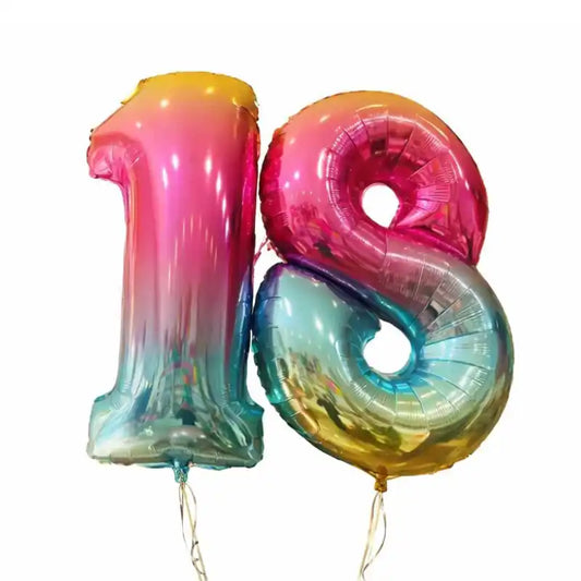 Globos Número Helio 72 cm – Bouquet Simple Metalizado - Narosa Sweet Party Barcelona