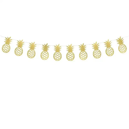 Guirnalda Aloha - Piñas doradas, 1,5 m - Narosa Sweet Party Barcelona