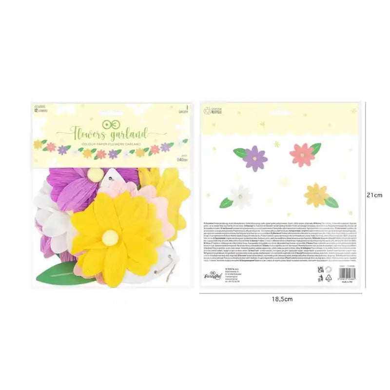 Guirnalda de Flores de Colores 240 cm - Narosa Sweet Party Barcelona