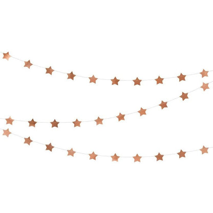 Guirnalda Estrellas Rosa Gold - 3,6 m. - NAROSA SWEET PARTY