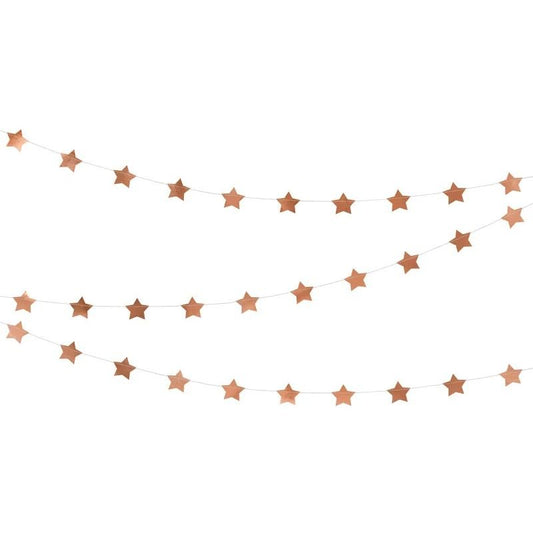 Guirnalda Estrellas Rosa Gold - 3,6 m. - NAROSA SWEET PARTY