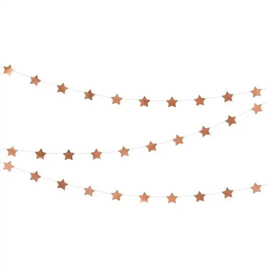 Guirnalda Estrellas Rosa Gold - 3,6 m. - Narosa Sweet Party Barcelona