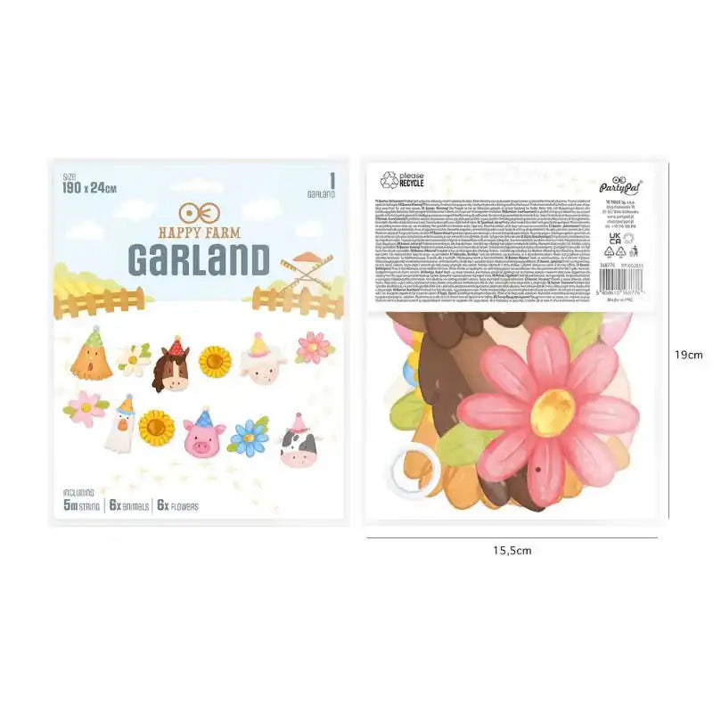 Guirnalda Granja con Animales 190x24 cm - NAROSA SWEET PARTY