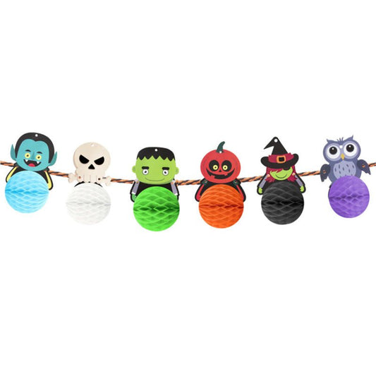 Guirnalda Honeycomb Halloween, 3 m, 6 uds. - NAROSA SWEET PARTY
