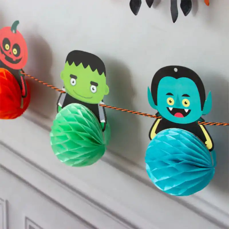 Guirnalda Honeycomb Halloween, 3 m, 6 uds. - Narosa Sweet Party Barcelona