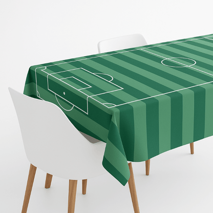 Mantel fútbol 120x180 cm en tonos verde menta y oscuro - NAROSA SWEET PARTY