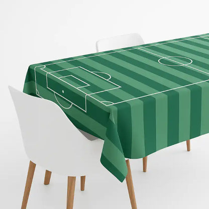 Mantel fútbol 120x180 cm en tonos verde menta y oscuro - NAROSA SWEET PARTY