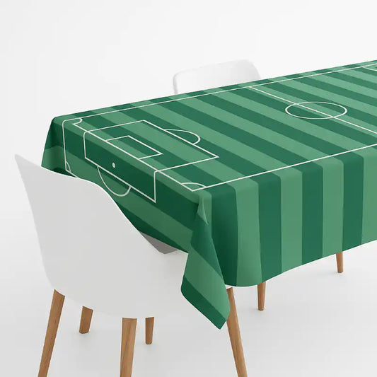 Mantel fútbol 120x180 cm en tonos verde menta y oscuro - NAROSA SWEET PARTY