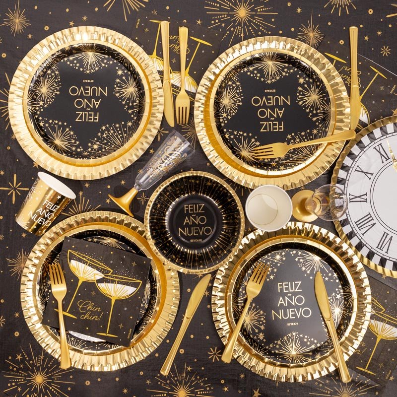 Mantel Papel Impermeable Feliz Año Nuevo 1.40×2.20 m - NAROSA SWEET PARTY