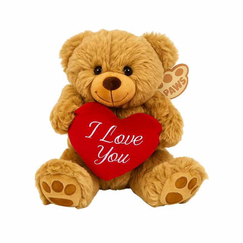 Oso Marrón con Corazón 20 cm “I Love You” – Peluche de Amor - NAROSA SWEET PARTY