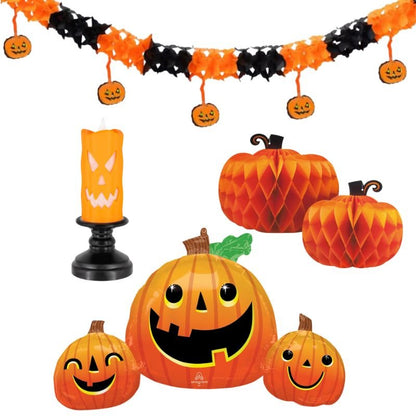 Pack Calabaza Halloween – Lámpara LED, Globo y Decoración - NAROSA SWEET PARTY