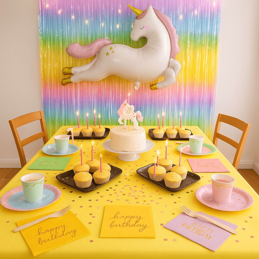 Pack Fiesta Unicornio – Decoración y Menaje Cumpleaños - NAROSA SWEET PARTY