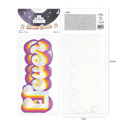 Pancarta Disco Retro 100x17 cm – Decoración Colgante Años 70 – 1 ud - NAROSA SWEET PARTY
