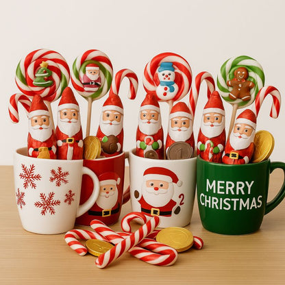 Piruletta Navideña con Figuras – 80 g - Por Unidad - NAROSA SWEET PARTY