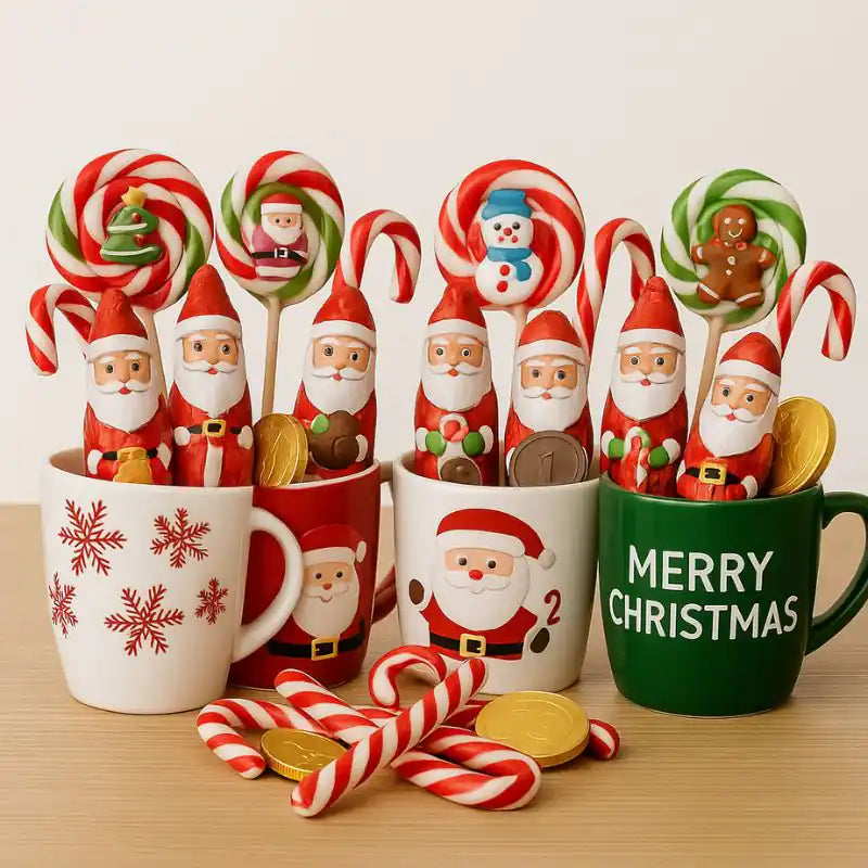 Piruletta Navideña con Figuras – 80 g - Por Unidad - NAROSA SWEET PARTY
