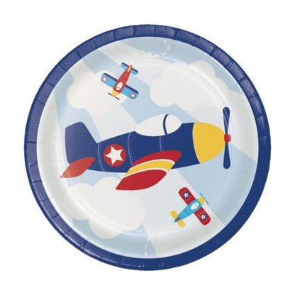 Platos 18 cm Pequeño Aviador - Pack de 8 unidades - NAROSA SWEET PARTY