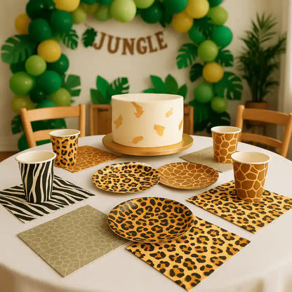 Platos de Papel Animal Print – 8 uds. - Narosa Sweet Party Barcelona