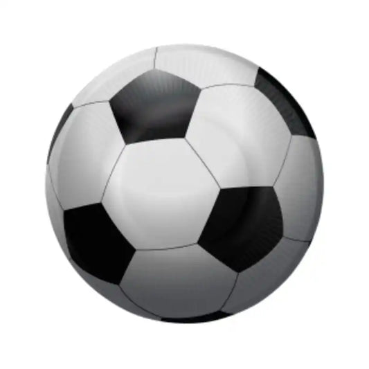 Platos de papel fútbol, 18 cm, 8 uds. - NAROSA SWEET PARTY
