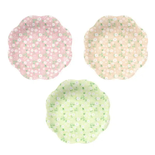 Platos de papel pradera 22,8 cm colores suaves